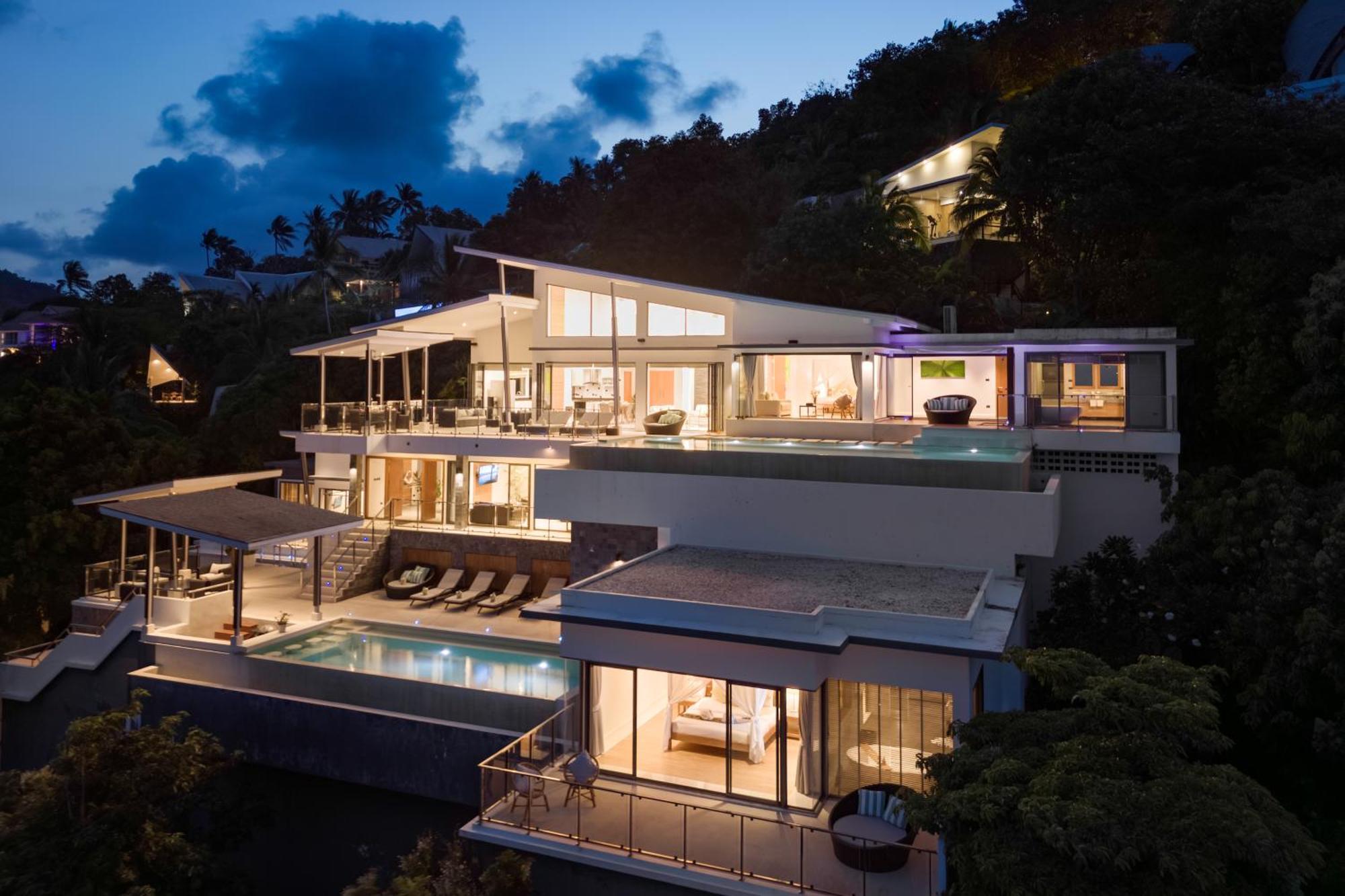 Karpe Diem Villa - Twin Infinity Pools Pantai Chaweng Luaran gambar
